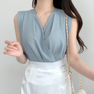 All-match Solid Color Shirt Top For Women