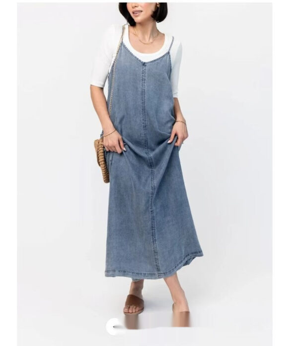 New Suspender Leisure Denim Dress - Image 8
