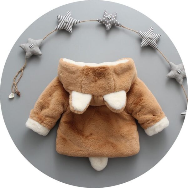 Winter popular girl's plush plush coat baby - Image 3
