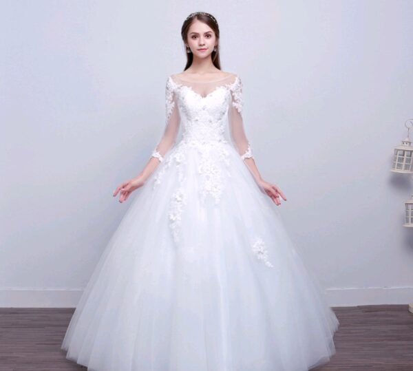 new shoulders Slim Qi wedding bride married slim wedding dress - Image 9