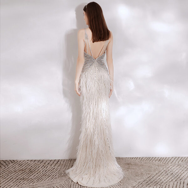 Women's Feather Temperament High End Evening Dress - Image 2