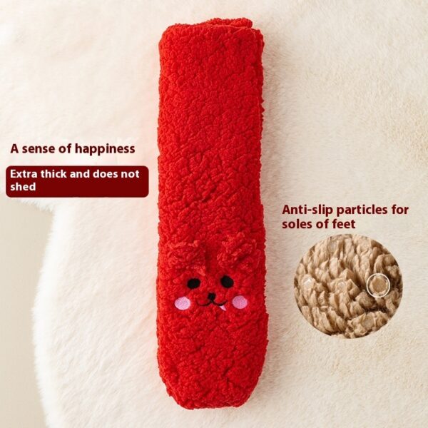 Winter Floor Socks Velvet Thicken Warm Coral Velvet Cute Socks Japanese-style Home Footwear Non-slip Socks New Year Gifts Winter Gadgets - Image 2