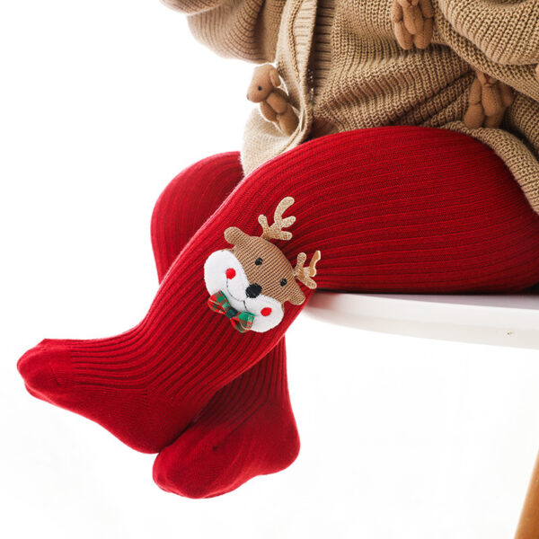 Christmas Style Cotton Spring And Autumn Winter Baby Panty-hose Jumpsuit - Image 2