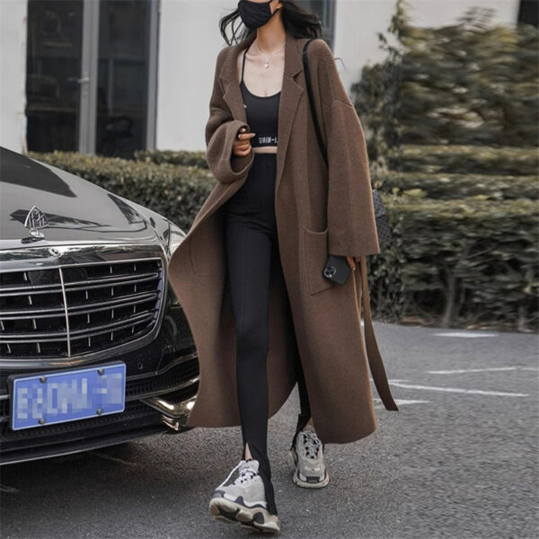 Long Thickened Sweater Women's Coat Loose Knitted Cardigan - Image 10