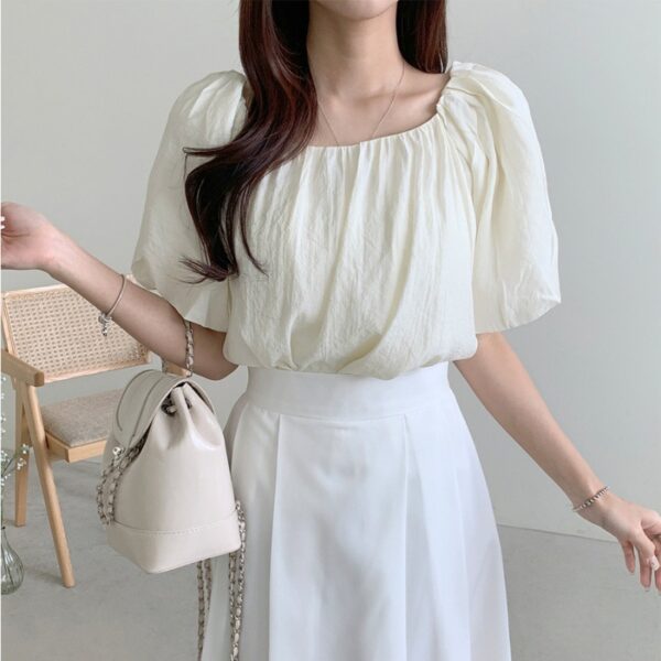 Women's Fashion Lace-up Short-sleeved Shirt - Image 8