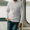 Men's Pullover Sweater Winter Casual Solid Color Round Neck Knitted Top Clothing - Image 3