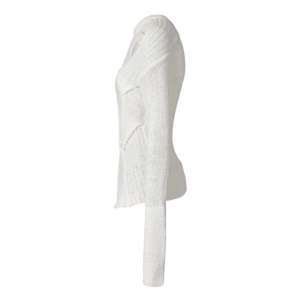 Women's Slim Collar Knitted Sweater - Image 6