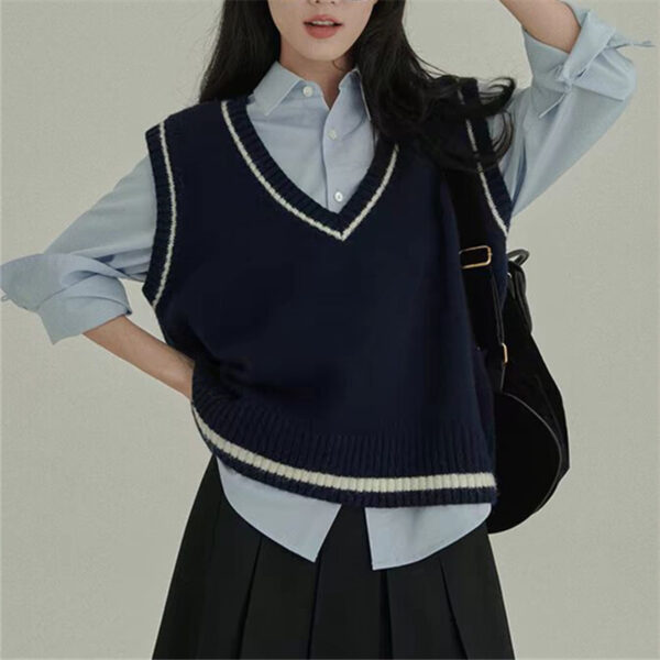 Women's All-match Sweater Soft Glutinous Vest Waistcoat - Image 9