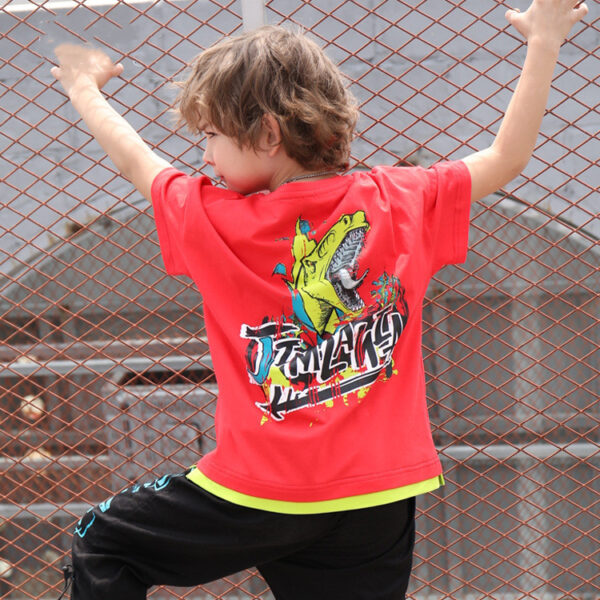 Dinosaur boy short sleeve T-shirt - Image 3