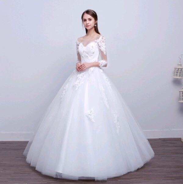 new shoulders Slim Qi wedding bride married slim wedding dress - Image 3