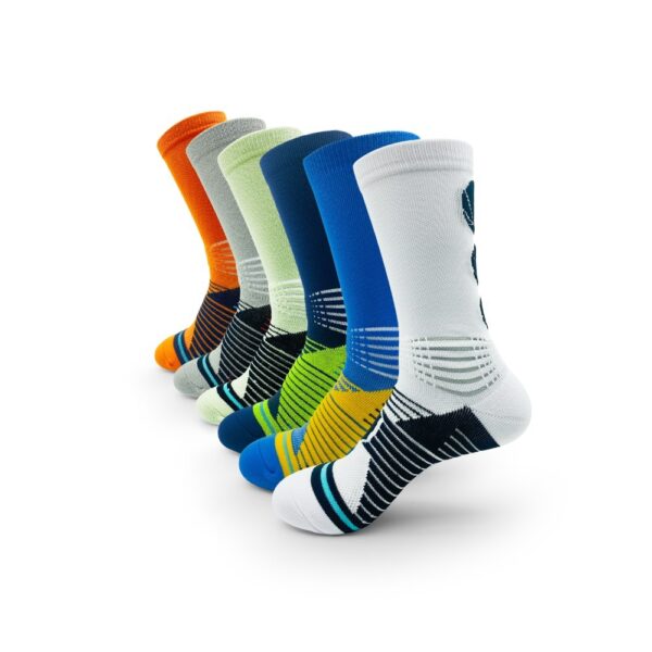 6 Pairs Of Sports Running Calf Socks - Image 8