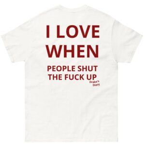 Shut Up Letter Print Women's T-shirt Fashion Short Sleeve