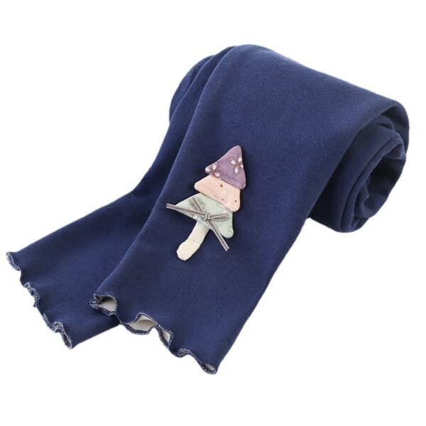 Sweet Cropped Ruffled Underwear Fleece Lined Padded Warm Keeping Slim-fit Trousers - Image 2