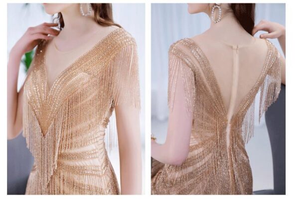 New Temperament Queen Bride Party Toast Dress - Image 3