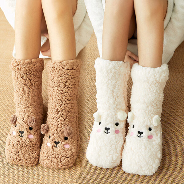 Winter Floor Socks Velvet Thicken Warm Coral Velvet Cute Socks Japanese-style Home Footwear Non-slip Socks New Year Gifts Winter Gadgets - Image 8