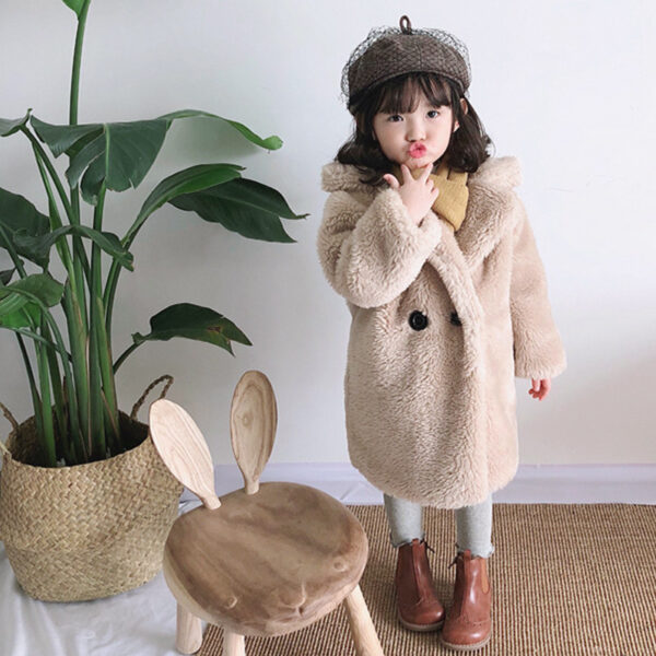 Big Kids Fur Coat In Autumn And Winter Coat - Image 4