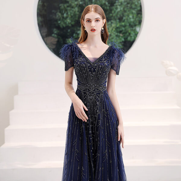Light Luxury And Small Crowd Show Thin Annual Meeting Host Evening Dress - Image 4