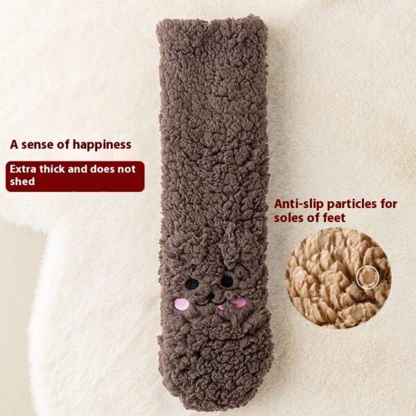 Winter Floor Socks Velvet Thicken Warm Coral Velvet Cute Socks Japanese-style Home Footwear Non-slip Socks New Year Gifts Winter Gadgets - Image 6