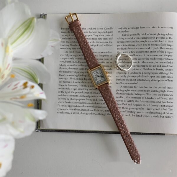 Simple Roman Rectangular Leather Watch Women - Image 7
