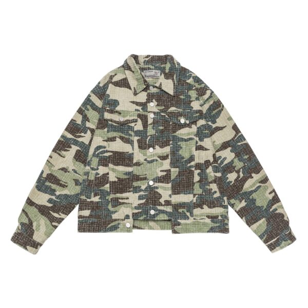 Real Shot American Street Retro Camouflage Cargo Jacket Coat - Image 3