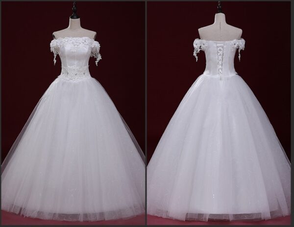 Wedding Dresses Strapless Lace - Image 2