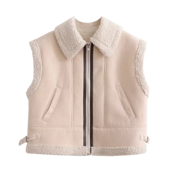 Street Fashion 3 Color Fur Vest Coat 9605 - Image 3
