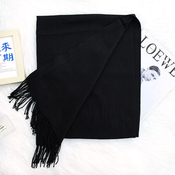 Annual Meeting Warm Cashmere Tassel Scarf - Image 4