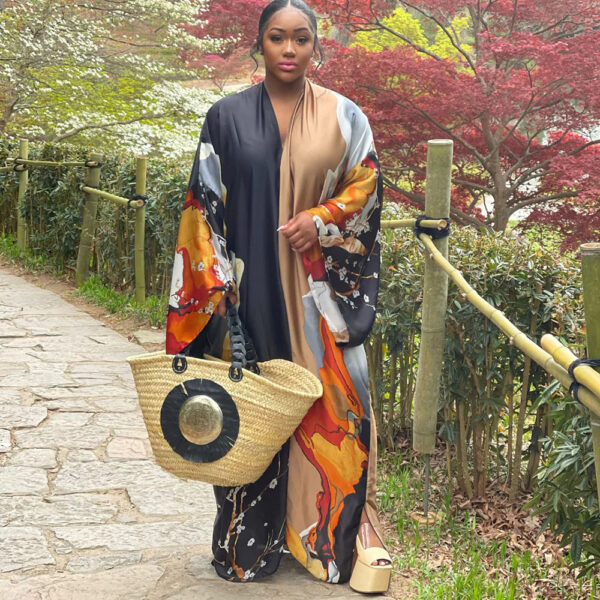 Women's Loose Plus Size Cardigan Kimono Fashion Casual Windbreaker - Image 2
