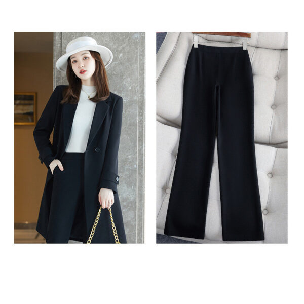 Long Sleeved Suit Jacket Women's Business Wear Long Trench Coat - Image 3
