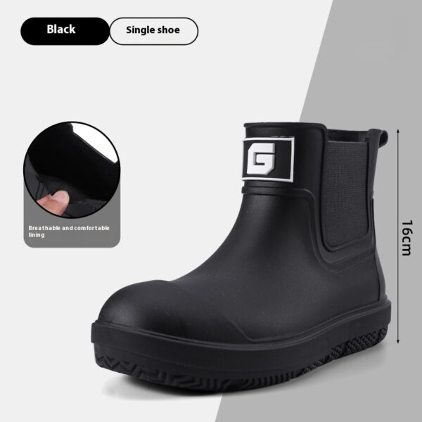 Men's Short Fashion Non-slip Waterproof Shoes Fleece-lined Platform - Image 8