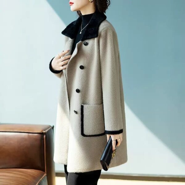 Mid-length Reversible Woolen Coat New - Image 2