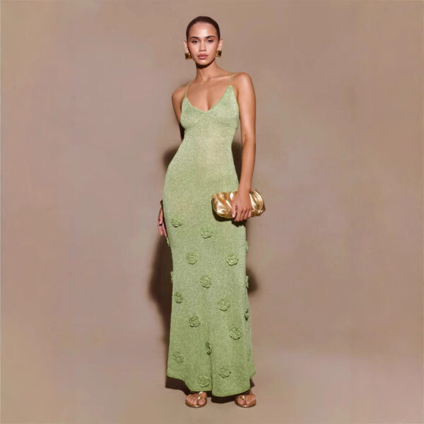 Knitted Suspenders Dress Crochet Glitter - Image 5