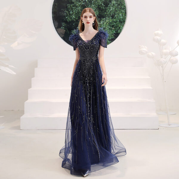 Light Luxury And Small Crowd Show Thin Annual Meeting Host Evening Dress - Image 3