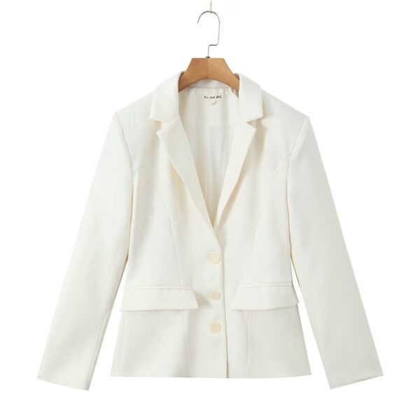 Women's European And American Style Temperament Pure Color Suit Jacket - Image 2