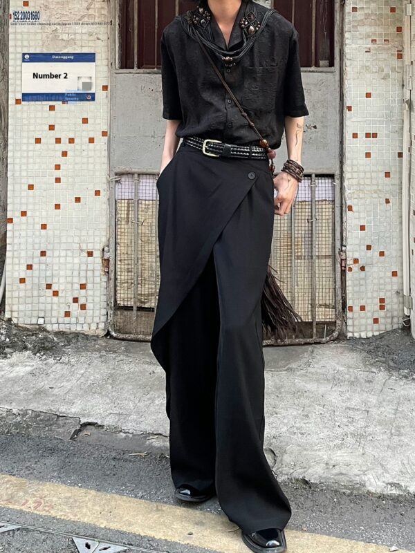 Stitching Casual Suit Pants Cutting Piece Trousers - Image 3