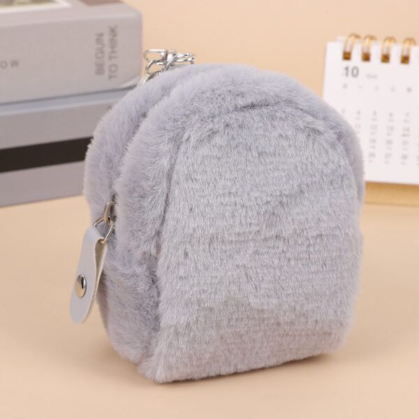 Plush Mini Wallet Small Earphone Storage Key Case - Image 5