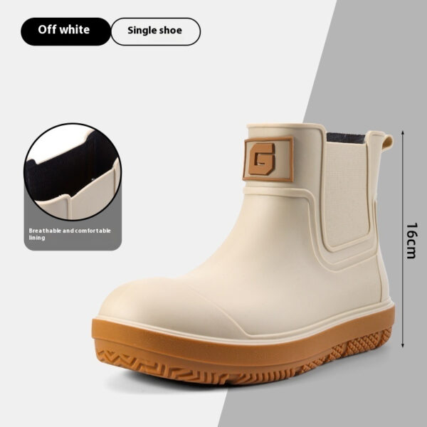 Men's Short Fashion Non-slip Waterproof Shoes Fleece-lined Platform - Image 2
