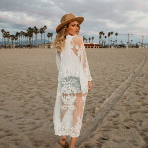 Mesh beach holiday blouse