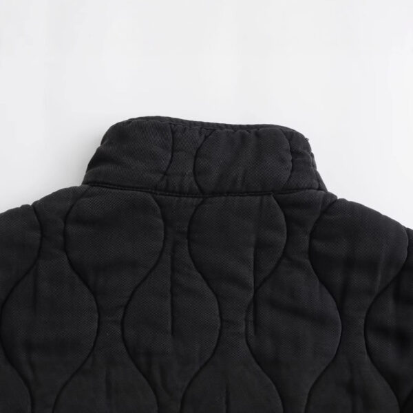 Women's Pocket Decoration Cotton Jacket Coat - Image 2