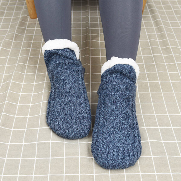 In Winter Add Fleece And Thicken Warm Slippers And Socks - Image 9