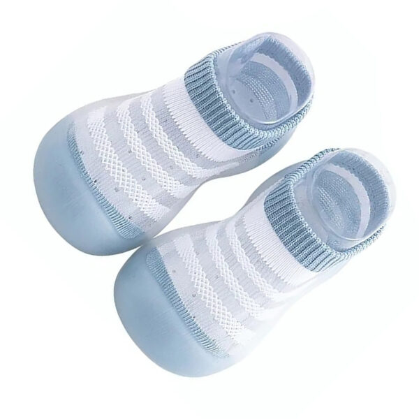Baby Floor Socks Breathable Elastic Slip Resistance Soft Cotton Flexible Infant Insole Socks Blue 4.9in 20/21 - Image 3