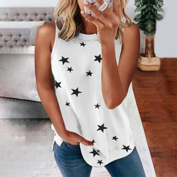 Printed Sleeveless Top Pullover Tank Top - Image 5