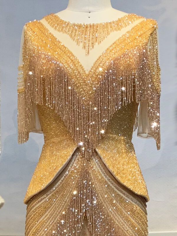 Mermaid Evening Dress Woman Queen Fashion Banquet - Image 3