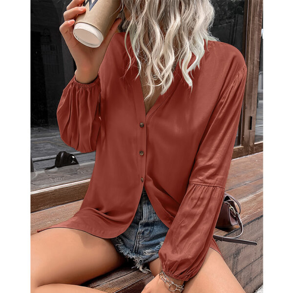 Autumn And Winter New European And American Leisure Loose Single-breasted Shirt Dress - Image 10
