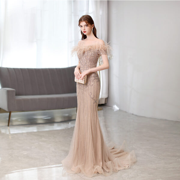 High-end Luxury Fishtail Evening Dress - Image 3