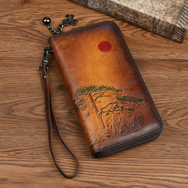 Women's Leather Wallet Long Rising Sun - Image 4