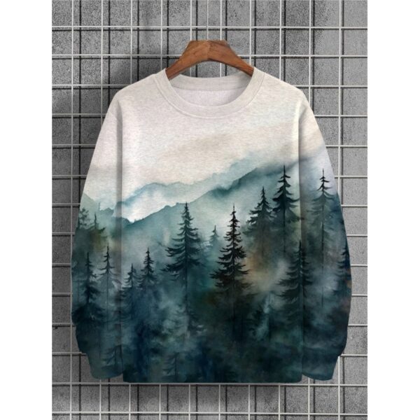 Round Neck Long-sleeved Sweater 3D Printed Youth Art Top - Image 2