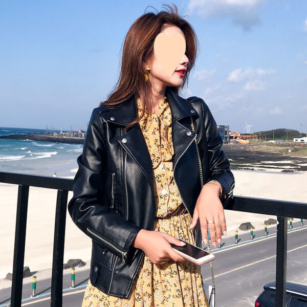 Baseball All Match Leather Jacket - Image 4