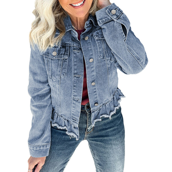 Solid Color Single Row Multi-buckle Jacket - Image 7