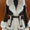 Elegant Big Fur Collar Fur Fur Coat For Women - Image 6